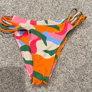 Stone Fox Swim Multicolor Patterned Bikini Bottom